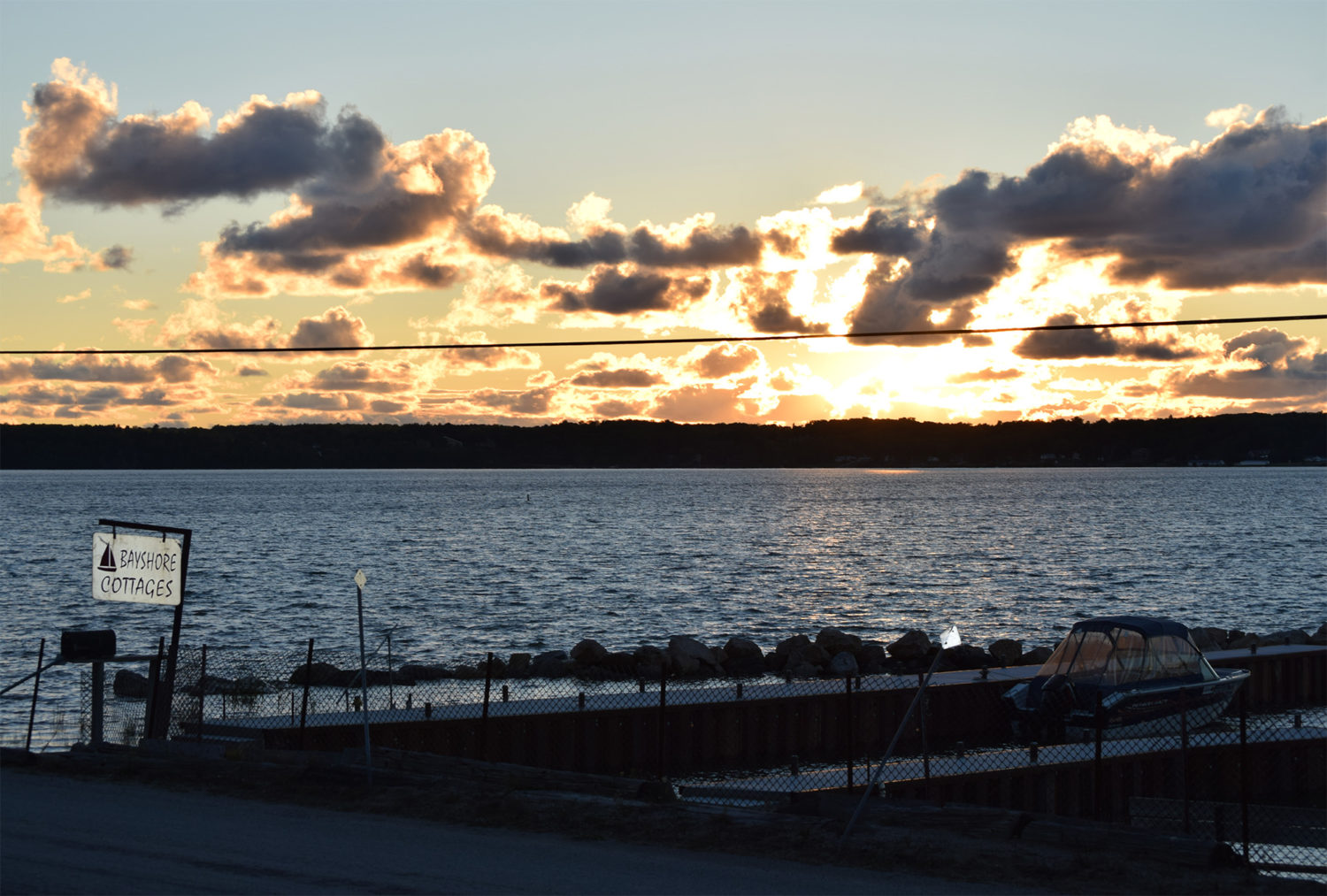 Colpoys Bay Sunset Bruce Peninsula Cottage Rental Bayshore Cottages